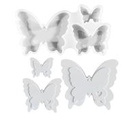 XFSRG Molde de Silicona de Mariposa Molde Jabon Jabones Artesanales 3D Moldes de Silicona para Velas para Manualidade Bricolaje (3-en-1)