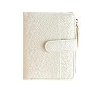 XFSRG Monederos para Mujer Cartera de Cuero PU Formato Corto con Cremallera Suave y Cómoda Tarjetero Minimalista (Blanco)
