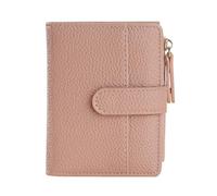 XFSRG Monederos para Mujer Cartera de Cuero PU Formato Corto con Cremallera Suave y Cómoda Tarjetero Minimalista (Rosa)
