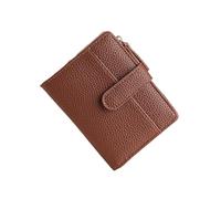 XFSRG Monederos para Mujer Cartera de Cuero PU Formato Corto con Cremallera Suave y Cómoda Tarjetero Minimalista (Marrón)