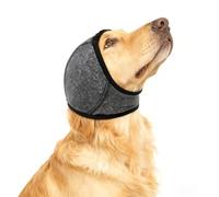 XFSRG Orejeras para Perros Cubierta Alivio de la Ansiedad y Protectores de Oídos Ajustable para Perros Calmantes(Gris/S)