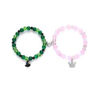 XFSRG Pareja Pulsera Amor 1 Par de Pulseras Magnéticas para Parejas Mejor Amigo Corazón de Amor Pulseras con Colgante Joyería para Novios Novias Regalo de San Valentín