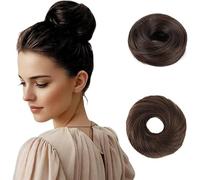XFSRG Pelucas Mujer Accesorios Pelo Mujer Coleteros De Pelo Natural Flequillo Postizo Moños Postizos Coleta Postizos De Pelo Postizos Moño Y Coletas Adecuado Para Bodas Fiestas(B)