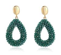 XFSRG Pendientes Bohemios Colgantes para Mujer Perlas de Arroz en Forma de Gota Estilo ÉTnico y Artesanal para Outfit Viajes Eventos Aire Libre Street Style Creativo