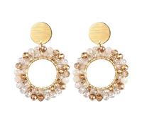 XFSRG Pendientes Bohemios Redondos para Mujer Aros Colgantes Circulares de