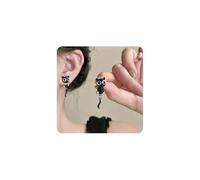 XFSRG Pendientes de Gato Negro Pendientes Gato Colgantes Bonitos Joyería Únicos Animales Bonitos Gatos Amantes Regalos para Mujeres Niñas