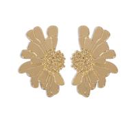 XFSRG Pendientes de Margarita Vintage Colgante Exagerada Flor Pendientes Elegante Gota Statement Florales Pendiente para Mujer Niña (Oro)