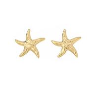 XFSRG Pendientes Estrella de Mar Pendientes Bohemios Oceánicos Oro 14K Chapado Hipoalergénicos Dorados Joyería de Playa para Fiestas Banquetes Viajes (Dorado 1)