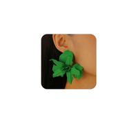 XFSRG Pendientes Flor para Mujer Pendientes Grandes Joyería Versátil para el Uso Diario y Ocasiones Especiales (Verde)