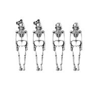 XFSRG Pendientes Halloween Mujer Aro Esqueleto Diseño Único Moda Joyería para Fiesta y Eventos (Plata)