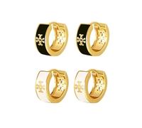 XFSRG Pendientes Mujer Aro Plata Dorada Diseño Elegante y Moderno para Todas Las Ocasiones