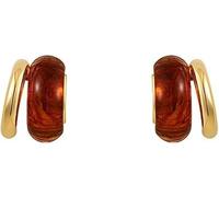 XFSRG Pendientes Mujer Dorados con Ámbar Diseño Elegante y Moderno Joyas de Moda para Todas las Ocasiones Regalo Ideal para Mujer