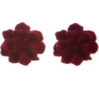 XFSRG Pendientes Mujer Flor de Terciopelo Rojo Elegante Diseño para Comunión y Regalos Originales