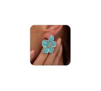 XFSRG Pendientes Mujer Flor Pendientes Fiesta Elegantes Ideal para uso Diario o para Fiestas (Azul)