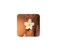 XFSRG Pendientes Mujer Flor Pendientes Fiesta Elegantes Ideal para uso Diario o para Fiestas (Blanco)