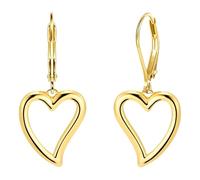 XFSRG Pendientes Mujer Forma de Corazón Joyería Elegante Aretes Colgantes Hipoalergénicos para Uso Diario Accesorios de Moda Diseño Romántico Pendientes Plata (Oro)