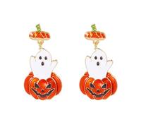 XFSRG Pendientes Mujer Halloween Calabaza Fantasma Araña Colgantes Divertidos Pendientes Acero Inoxidable Accesorios para Halloween (B)