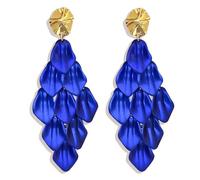 XFSRG Pendientes Mujer Largos Colgantes Vintage Forma Irregular Chapados en Oro Joyas Elegantes Accesorios de Moda Regalos para Damas (B)