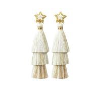 XFSRG Pendientes Mujer Largos De Borlas Estrella Cristales Joyería Elegante Aros Pendientes Dorados Acero Inoxidable Plata Mujer Aretes Colgantes