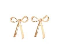 XFSRG Pendientes Mujer Lazo Plata Aretes Elegantes Joyas Femeninas Accesorios Moda Regalo Pendientes de Oro Mujer Diseño Moderno Bisutería Complementos (B)