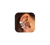 XFSRG Pendientes Mujer Modernos y Elegantes de Acero Inoxidable con Diseño Geométrico y Detalles de Circonitas Perfectos para Cualquier Ocasión(Plateado)