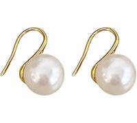 XFSRG Pendientes Mujer Plata con Perlas Elegantes Pendientes Dorados para Mujer Joyería de Moda para Todas las Ocasiones