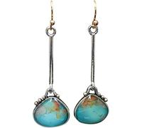 XFSRG Pendientes Mujer Plata con Piedra Azul Natural Elegantes y Modernos Perfectos para Regalos Originales y Uso Diario