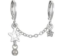 XFSRG Pendientes Mujer Plata Estrella y Perla Elegantes Pendientes para Todas las Ocasiones