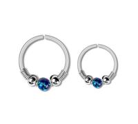 XFSRG Piercing au Nez Anneaux Septum Acier Inoxydable Anneau Clicker Segment Bijoux Corporel Piercing Nez Femme Homme Septum Cartilage Oreille (A)