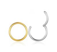 XFSRG Piercing Nariz Aro Dorado Acero Quirúrgico Elegante y Minimalista Ideal para Mujer y Hombre (0.8 * 6mm)