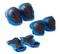 XFSRG Protecciones Patines Niña Infantil Set de Rodilleras Coderas y Muñequeras para Niños Protección para Patinaje Monopatín y Bicicleta Cómodas y Fáciles de Usar （Azul M）