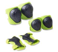 XFSRG Protecciones Patines Niña Infantil Set de Rodilleras Coderas y Muñequeras para Niños Protección para Patinaje Monopatín y Bicicleta Cómodas y Fáciles de Usar （Verde S）