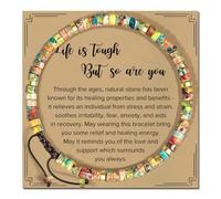 XFSRG Pulsera Chakras Mujer Pulsera 7 Chakras Piedras Naturales Yoga Vida Libre Meditación Deportes for Friend Sister Daughter Wife Mum Grandma (Multicolor 2)