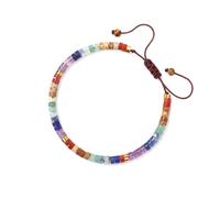 XFSRG Pulsera Chakras Mujer Pulsera 7 Chakras Piedras Naturales Yoga Vida Libre Meditación Deportes for Friend Sister Daughter Wife Mum Grandma (Multicolor 1)