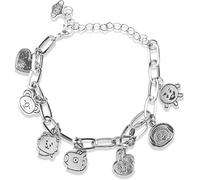 XFSRG Pulsera de Acero Inoxidable Mujer con Dijes Kpop Brazalete de Moda para Amistad y Ocasiones Especiales