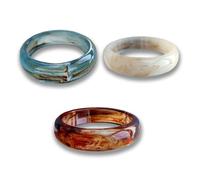 XFSRG Pulsera de Acrílico Vendimia para Mujer Pulsera de Acrílico con Ambar de Acetato Brazalete Geométrico Vintage Ronda Apilable Regalo para Las Mujer Niñas