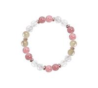 XFSRG Pulsera De Mujer Con Cuarzo Rosa Y Piedra Lunar Diseño Elegante Para Todas Las Ocaciones (Rosa)