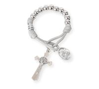 XFSRG Pulsera De Rosario Católica Con Cruz De Metal Diseño Elegante Para Mujer Ideal Para Uso Diario Y Ocasiones Especiales