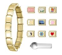 XFSRG Pulsera Diseño Modular para Mujer Hombre Creativo Pulseras Acero Inoxidable Combinable DIY para Regalo Festivo
