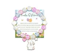 XFSRG Pulsera Mujer de Cuentas de Piedra Natural con Colgante de Conejo Pulsera de Amistad para Mujeres Diseño Colorido y Encantador Ideal para Uso Diario y Ocasiones Especiales