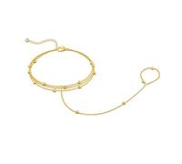 XFSRG Pulsera Mujer Dorado Elegante Diseño de Mano Cadena Fina Brazalete Plata para Moda y Estilo (Oro 2)