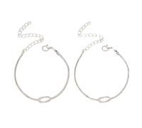 XFSRG Pulsera Mujer Elegante Diseño Nudo Plata Ajustable Moda Joyería para Todas las Ocasiones