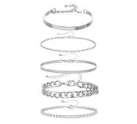 XFSRG Pulsera Mujer Elegante Plata Brillante Joyería Moda para Navidad Regalos para Mujer