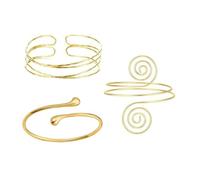XFSRG Pulsera Mujer Espiral Minimalista Alambre Abierta Brazalete Ajustable Acero Inoxidable Joyería Elegante Pulsera Mujer Oro Plata Verano Accesorio