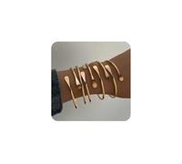 XFSRG Pulsera Mujer Modernas Elegantes Pulseras Plata Oro Diseño Único Moda para Todas las Ocasiones (Oro)