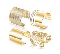 XFSRG Pulsera Mujer Oro Laminado Diseño Moderno Elegante Pulsera Mujer Verano para Todas las Ocasiones (Conjunto de oro 2)
