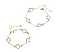 XFSRG Pulsera Mujer Plata Dorado con Diseño de Flor Pulsera de Bisutería Elegante para Mujer Brazalete de Moda para Todas las Ocasiones