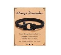XFSRG Pulsera Para Niños Como Regalo Estiloso Para Adolescentes Hijos Sobrinos Nietos Hermanos O Ahijados Para Cumpleaños Navidad Graduación O Inicio Escolar (Piensa siempre en eso)