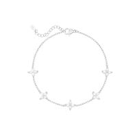 XFSRG Pulsera Señoras Plata Elegante Diseño De Estrellas Con Cadena Ajustable Para Mujer Moda Joyería ()