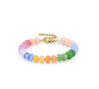 XFSRG Pulseras de Cuentas Mujer 5 mm Pulseras Piedras Naturales Ajustables Apilables Gioielli Estivi Joyas Para Mujeres Y Niñas (Multicolor 4)